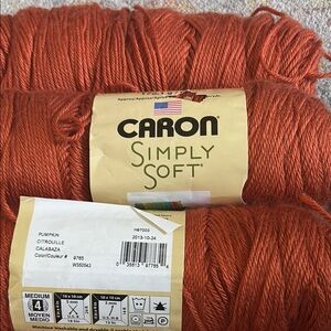 Caron Simply Soft Yarn in Rich Orange